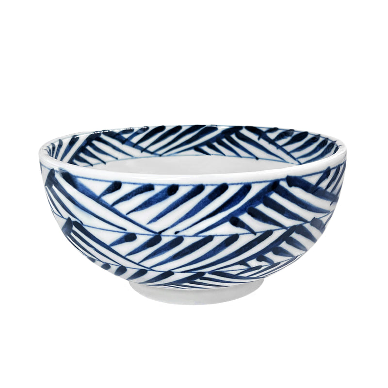 Japanese Ramen Noodle Bowl 19cm Navy Pine Leaves