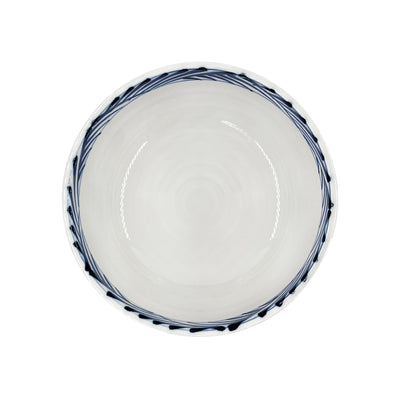 Japanese Ramen Noodle Bowl 19cm Navy Pine Leaves