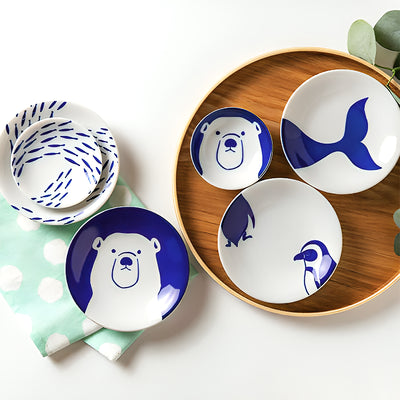 Japanese Pottery Side Plate 13.5cm Polar Bear