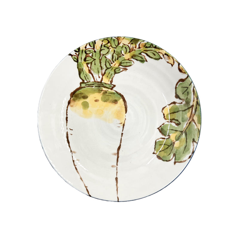 Japanese Ceramic Serving Plate 21.5cm Daikon Blue