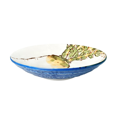 Japanese Ceramic Serving Plate 21.5cm Daikon Blue