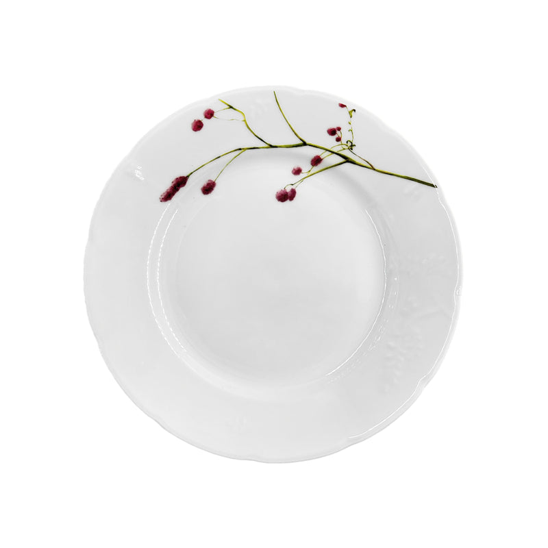 Japanese Ceramic Serving Plate 22cm Sato Flower