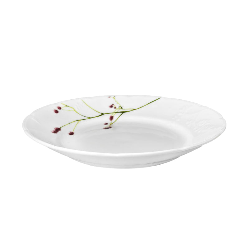 Japanese Ceramic Serving Plate 22cm Sato Flower