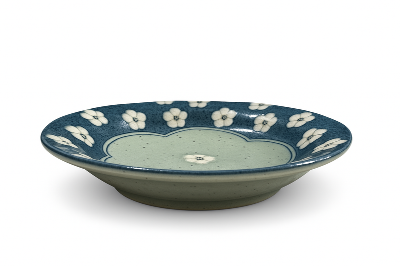 Japanese Celadon Ceramic Plate Handmade 14cm