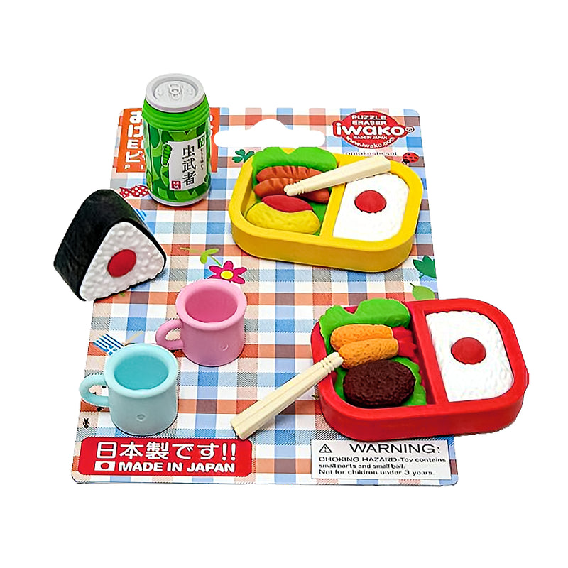 Japanese Iwako Puzzle Eraser PICNIC 6pk