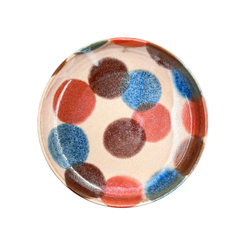 Japanese Ceramic Serving Plate 20cm Awasaka Pink Tenda