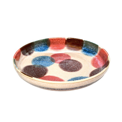 Japanese Ceramic Serving Plate 20cm Awasaka Pink Tenda