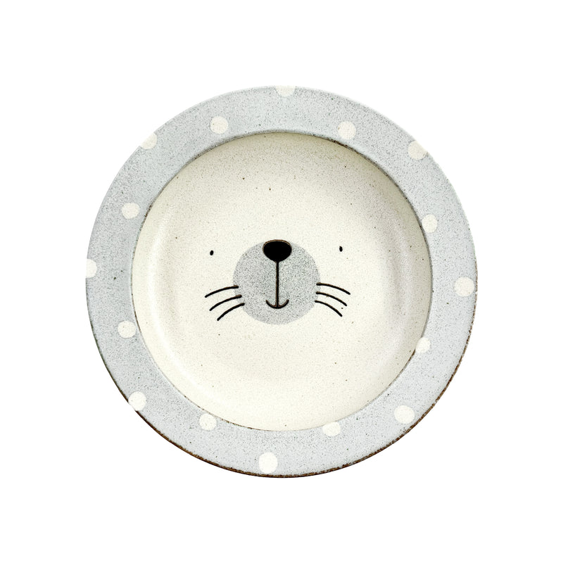 Japanese Serving Bowl 22.5cm MOGUMOGU Cute Seal