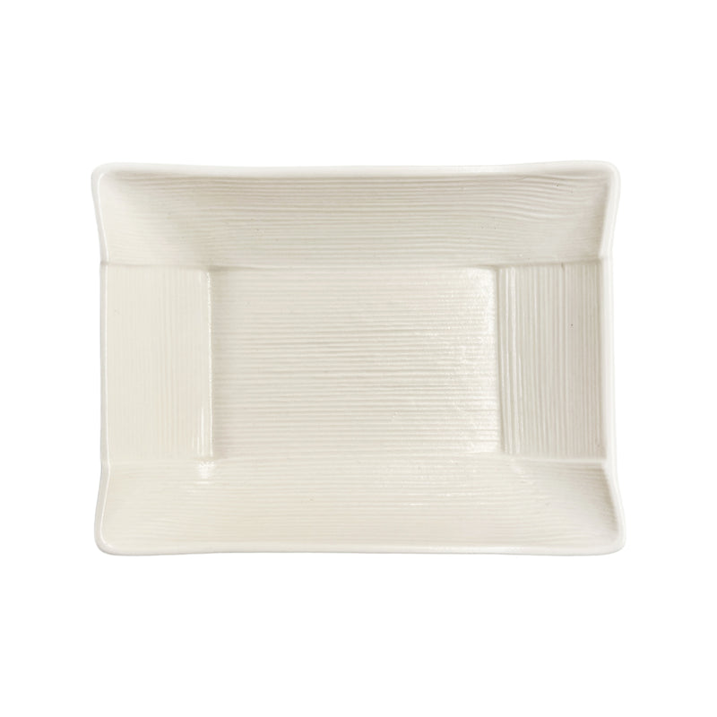 Japanese Rectangular Serving Bowl 16cm Cream