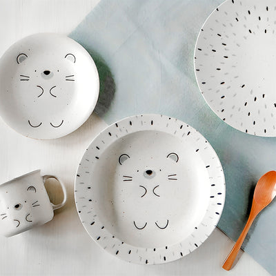 Japanese Ceramic MOGUMOGU Cup Mug With Handle Cute Hedgehog 450ml