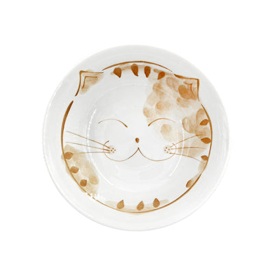 Japanese Noodle Ramen Bowl 20.5cm Lucky Cat Blue