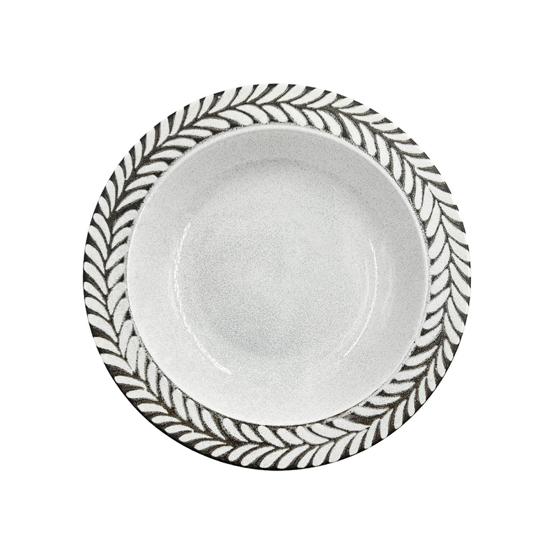 Japanese Large Ceramic Serving Bowl 21.5cm French Grey