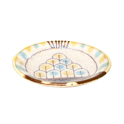 Japanese Ceramic Sauce Dish 9cm Peacock
