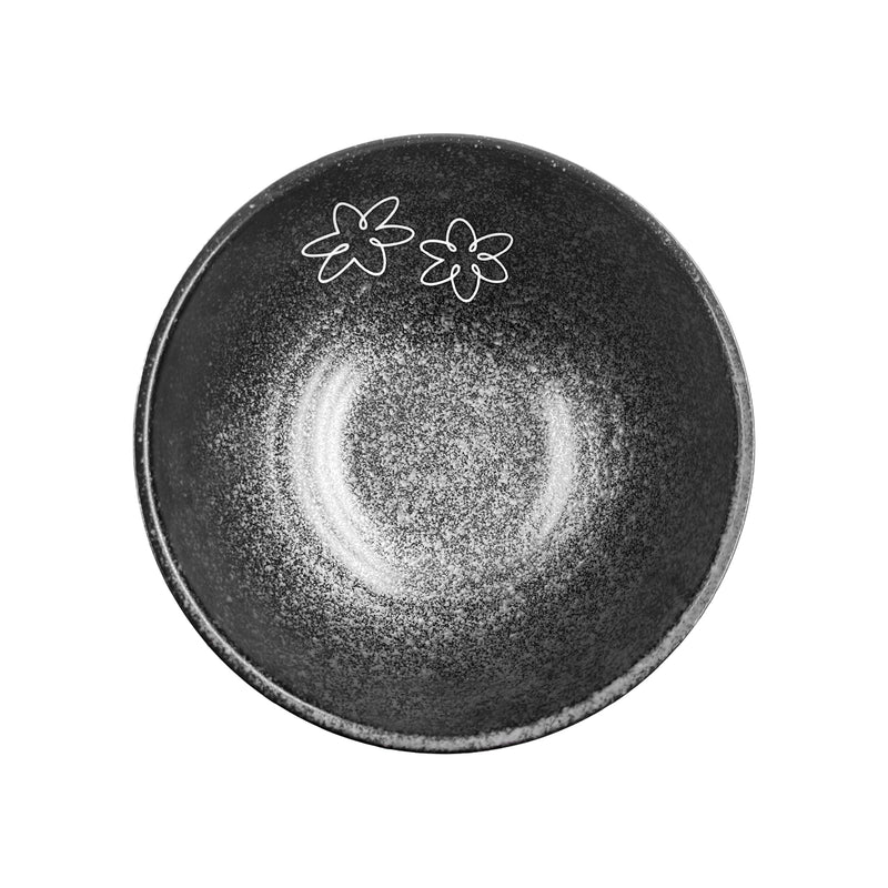 Japanese Ramen Noodle Bowl 18.5cm Floral Ink