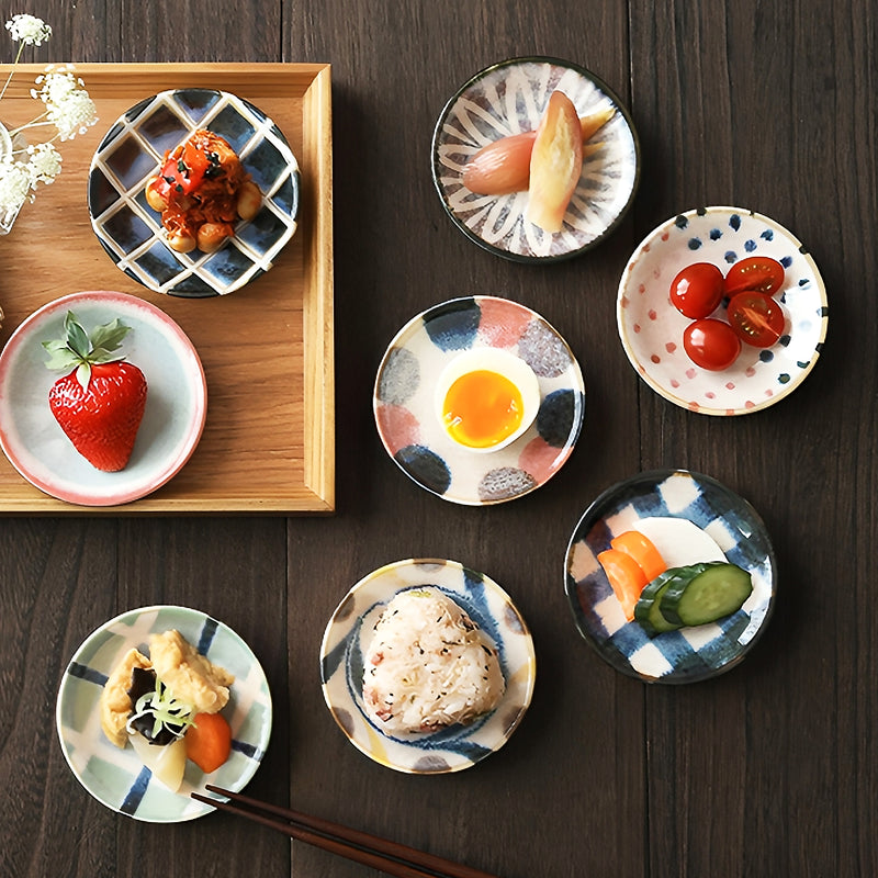 Japanese Ceramic Sauce Dish 9cm Flower