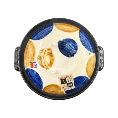 Kotobuki Clay Pot Brush Blue Japanese Pottery