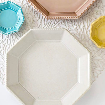 Minorutouki Mino Ware "Amy" Octagonal Serving Plate Pink 22cm
