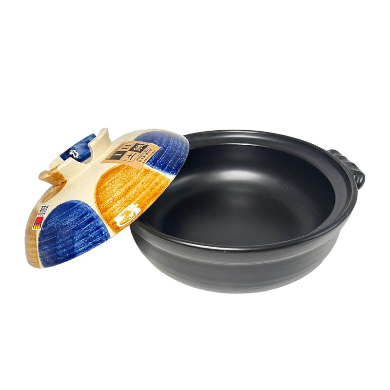 Kotobuki Clay Pot Brush Blue Japanese Pottery