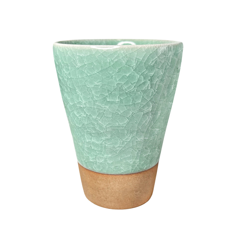 Japanese Ceramic Tea Cup Splicing Jade Green 300ml