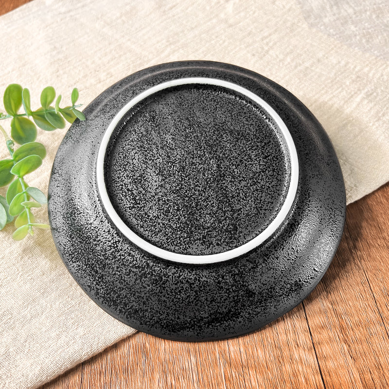 Japanese Mino Ware Side Plate 16cm Black Tide