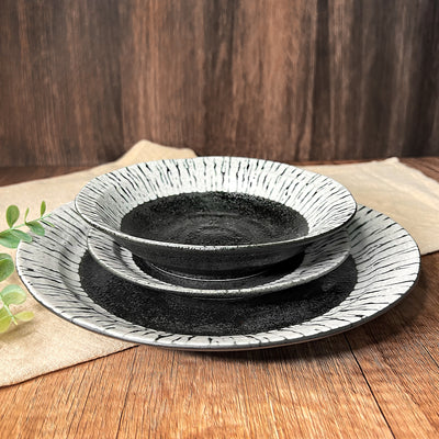 Japanese Mino Ware Side Plate 16cm Black Tide