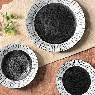Japanese Mino Ware Side Plate 16cm Black Tide