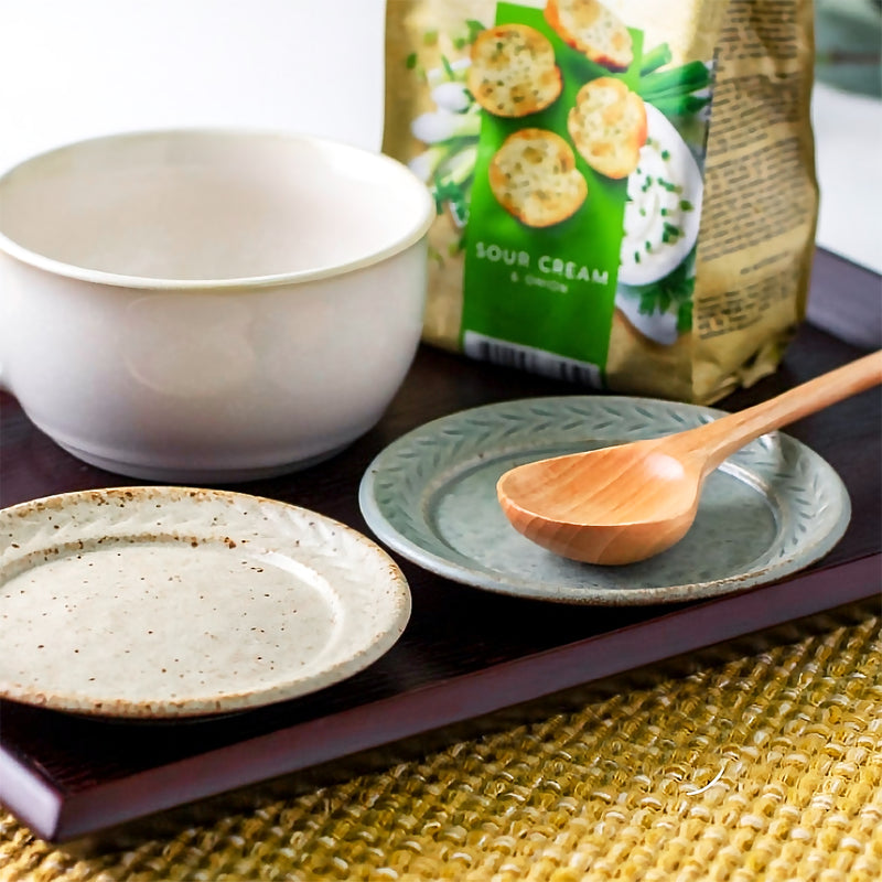 Ceramic Retro Clay Plate 11cm Cream