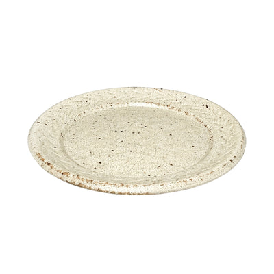 Ceramic Retro Clay Plate 11cm Cream