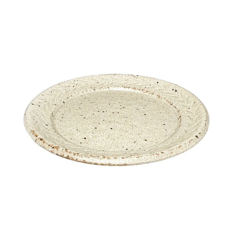 Ceramic Retro Clay Plate 11cm Cream