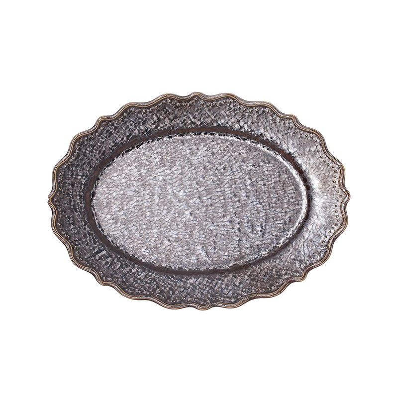 Japanese Oval Sauce Dish 12cm Minorutouki Omnis Kuro Brown