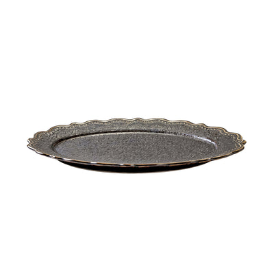 Japanese Oval Sauce Dish 12cm Minorutouki Omnis Kuro Brown