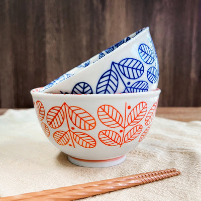 Japanese Ceramic Rice Bowl 13cm Haruya Blue