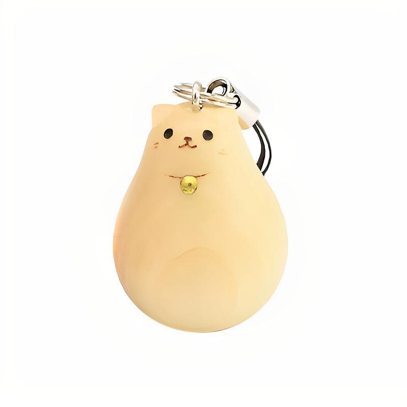 Handmade Natural Wood Keychain Pendant Series Kitty Cat