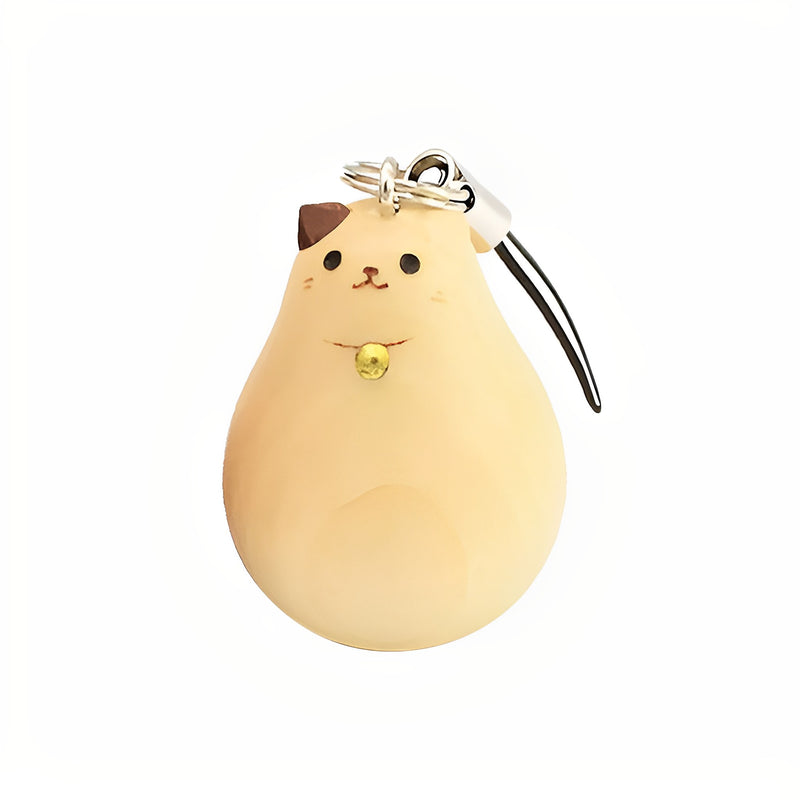 Handmade Natural Wood Keychain Pendant Series Kitty Cat