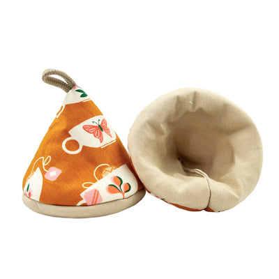Handmade Triangle Linen Heat Proof Oven Mittens Tableware Series (Set Of 2)