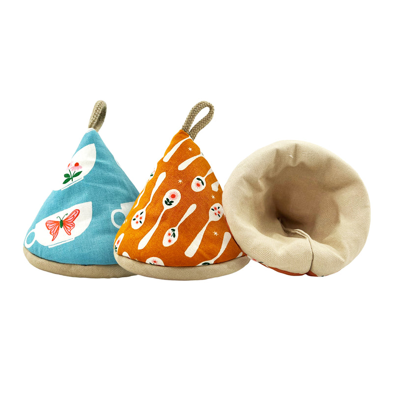 Handmade Triangle Linen Heat Proof Oven Mittens Tableware Series (Set Of 2)
