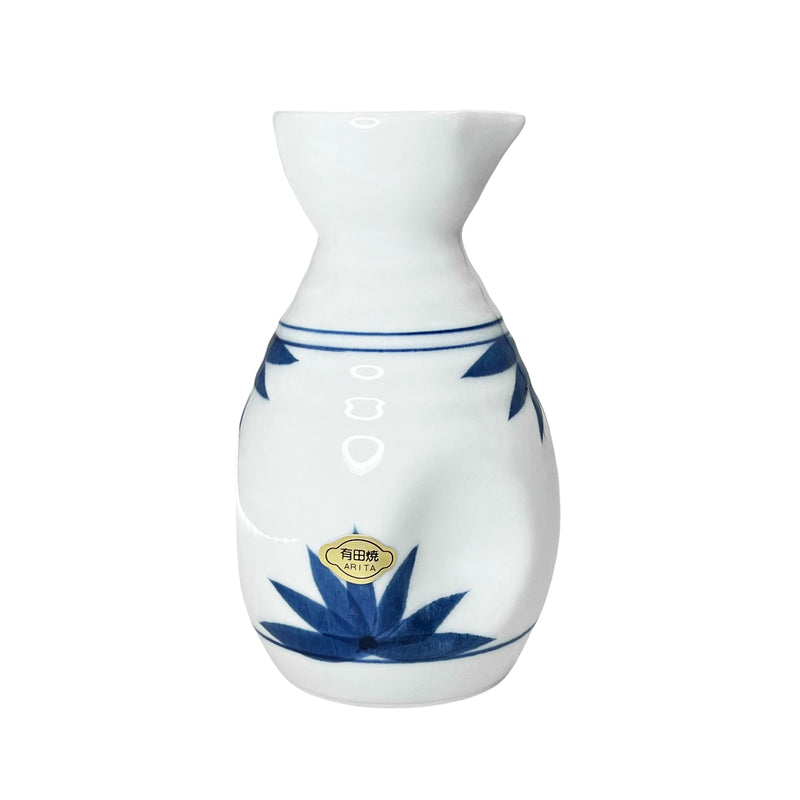 Japanese Handmade Sake Bottle Bamboo Leaves Large