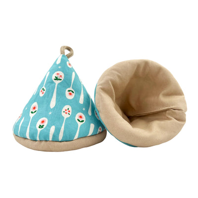 Handmade Triangle Linen Heat Proof Oven Mittens Tableware Series (Set Of 2)