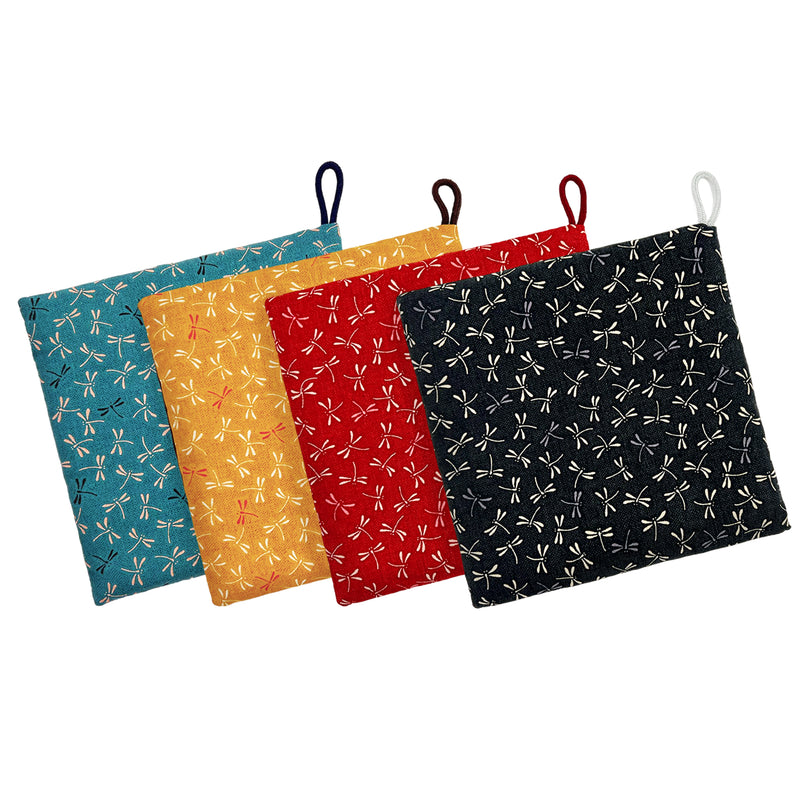 Handmade Linen Heat Proof Hot Pot Mat Dragonfly Series