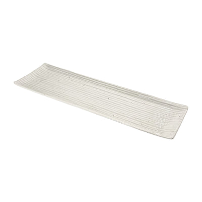 Japanese Fusion Rectangular Display Plate 335mm Ivory