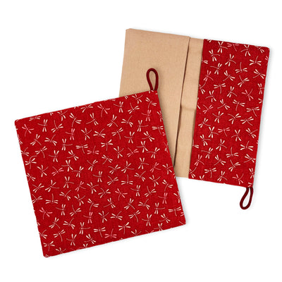 Handmade Linen Heat Proof Hot Pot Mat Dragonfly Series