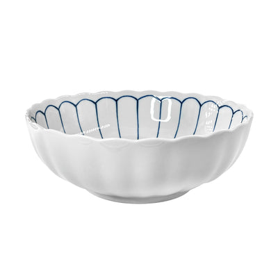 Japanese Large Serving Bowl 20cm Blue Chrysanthemum