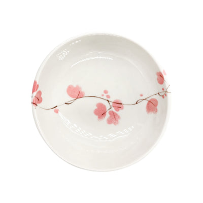 Japanese Sauce Dish 11cm Vines Pink