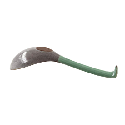 Japanese Spoon & Holder Set Green Grey