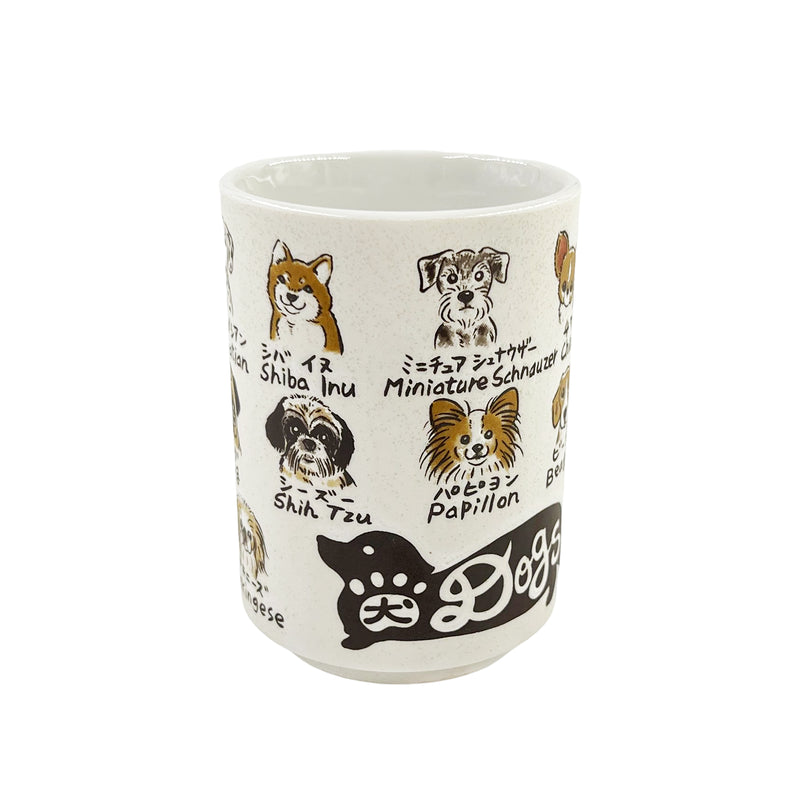 Japanese Ceramic Tea Cup Dogs 350ml