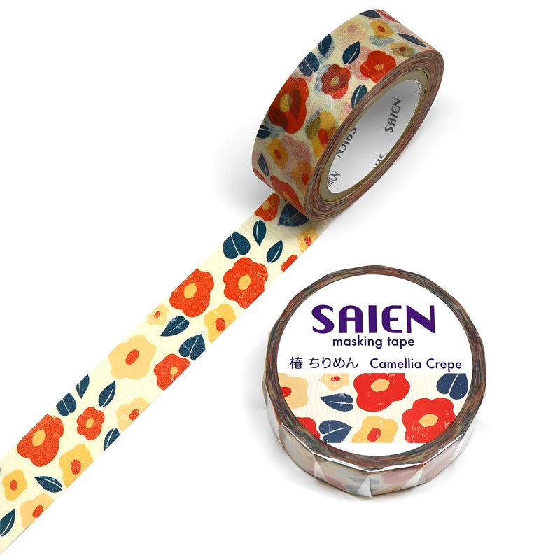 Saien Masking Tape Series Camellia Chirimen