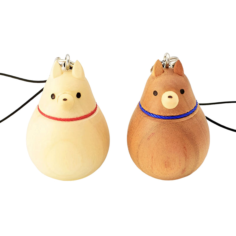 Handmade Natural Wood Keychain Pendant Series Puppy