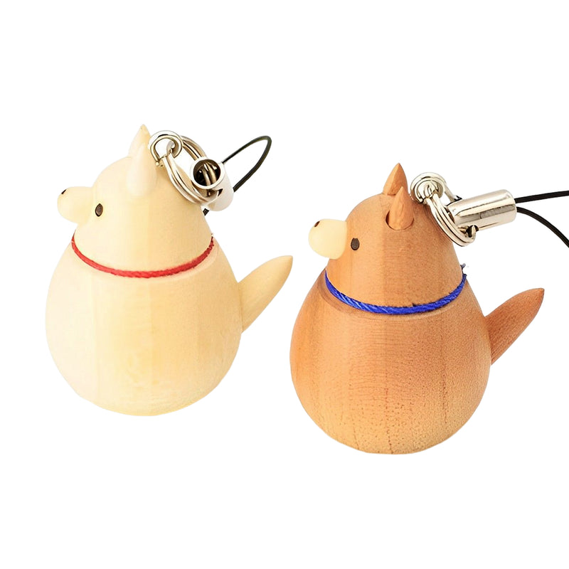 Handmade Natural Wood Keychain Pendant Series Puppy