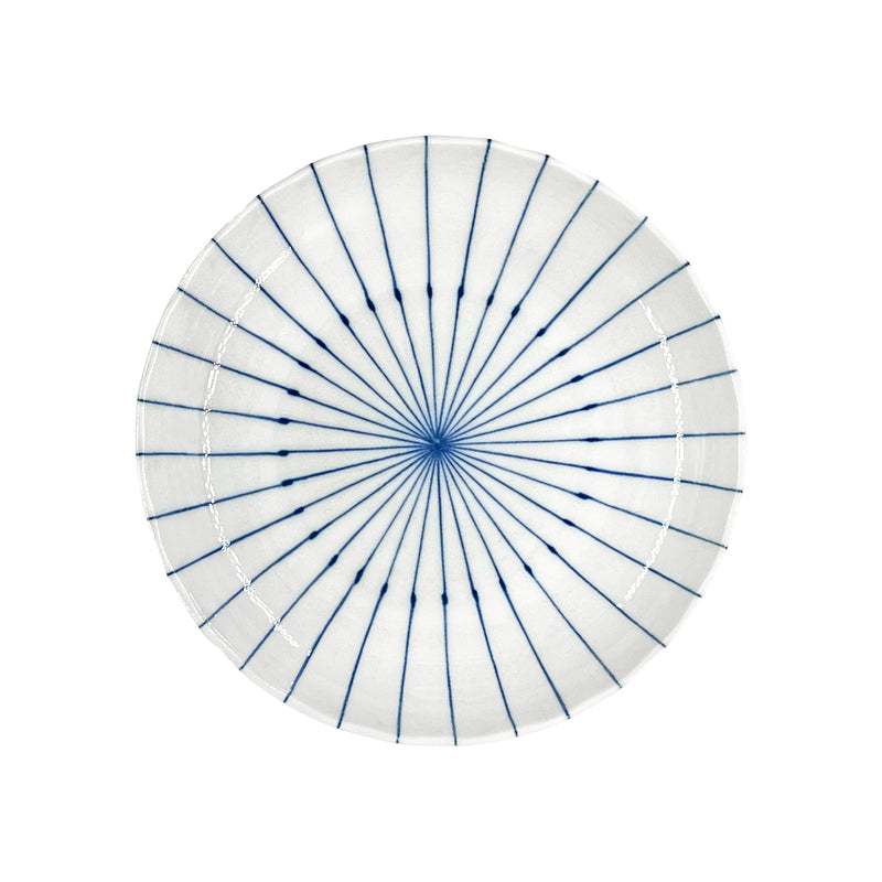 Japanese Ceramic Side Plate 16.5cm Focused Line