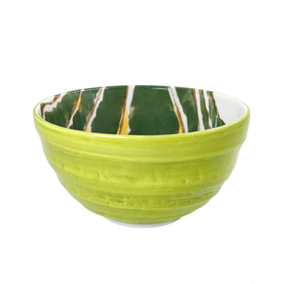 Japanese Ceramic Rice Bowl 13.5cm Capsicum Green